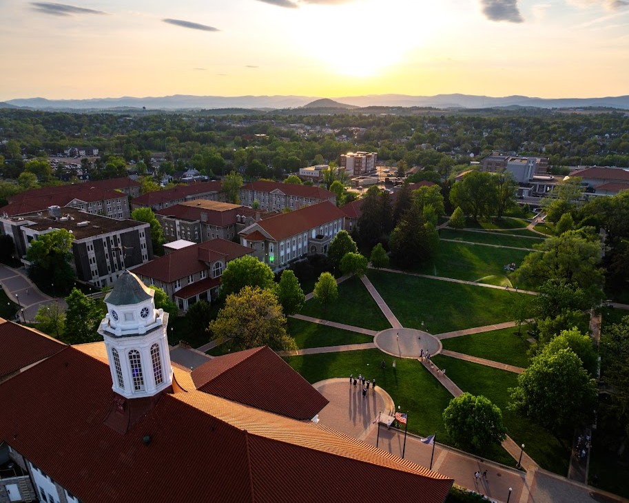 James Madison University campus shot