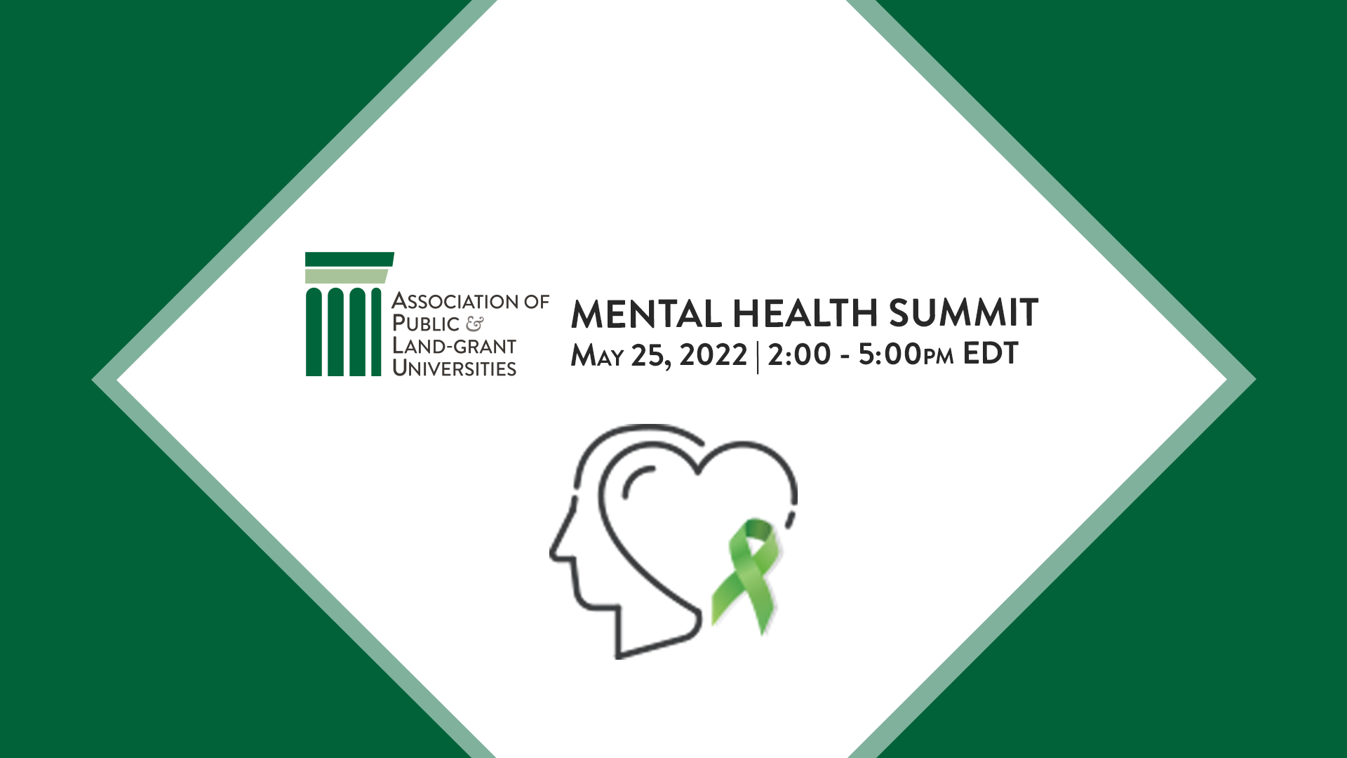 Heading slide for APLU's Mental Health Summit