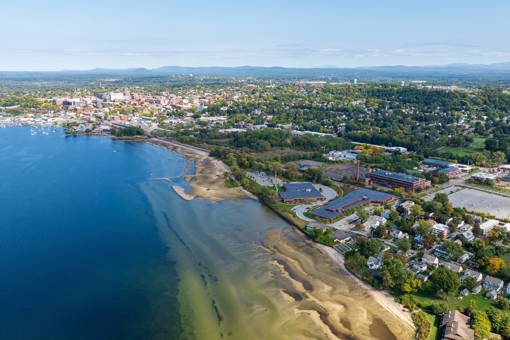 aerial view of Burlington, VT