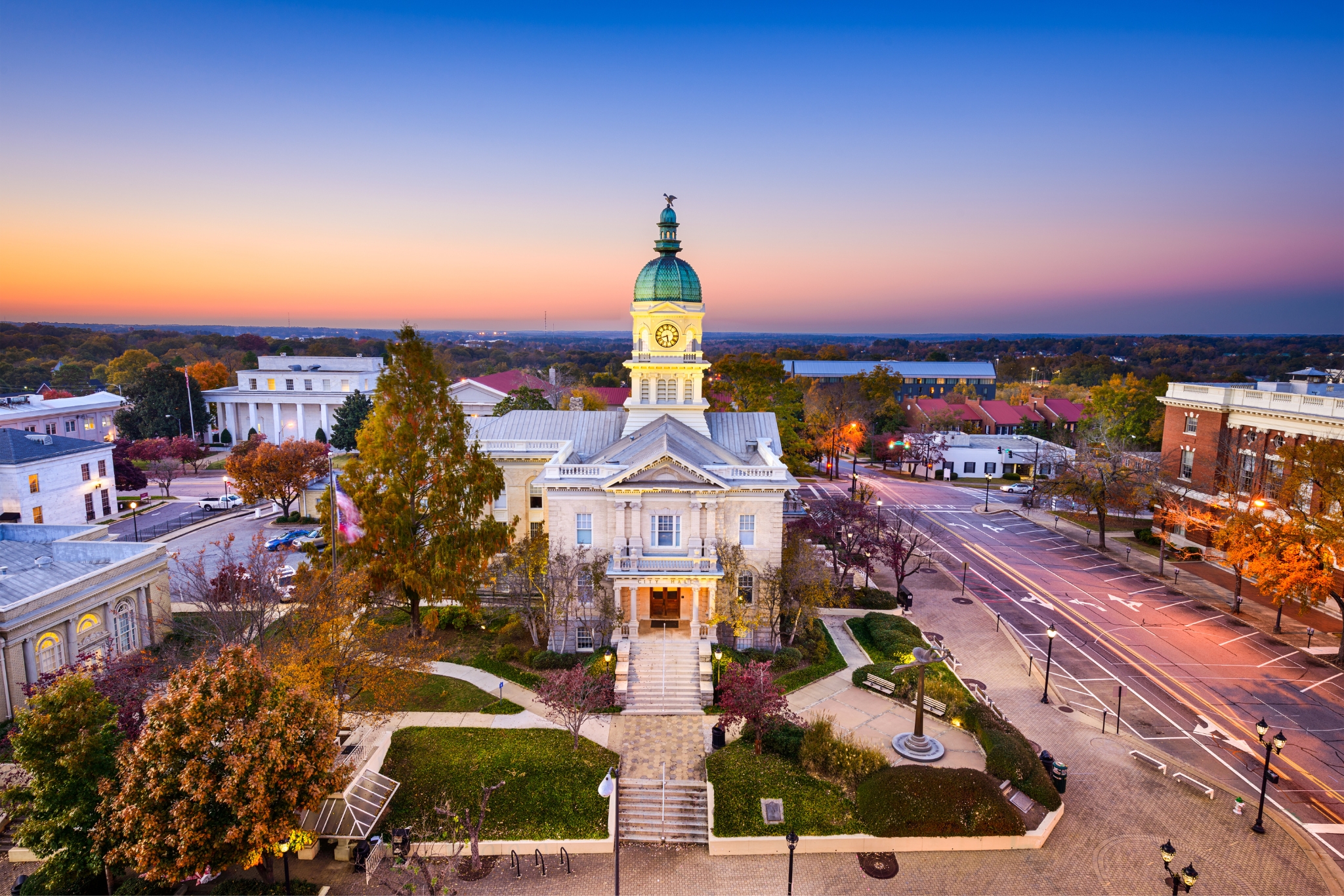aerial view of Athens, GA